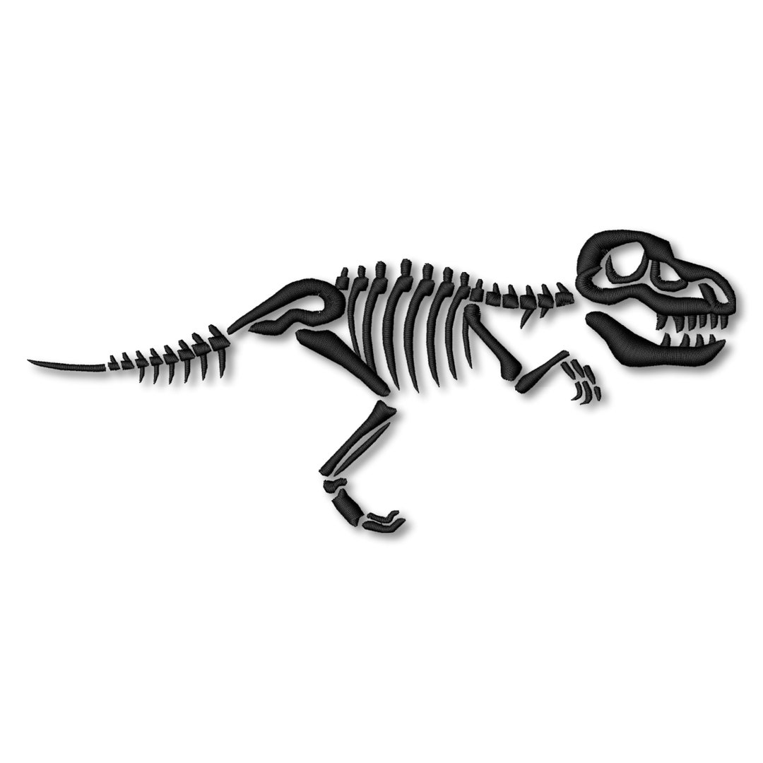 Tyrannosaurus Dinosaur Skeleton Embroidery Designs Machine Instant ...
