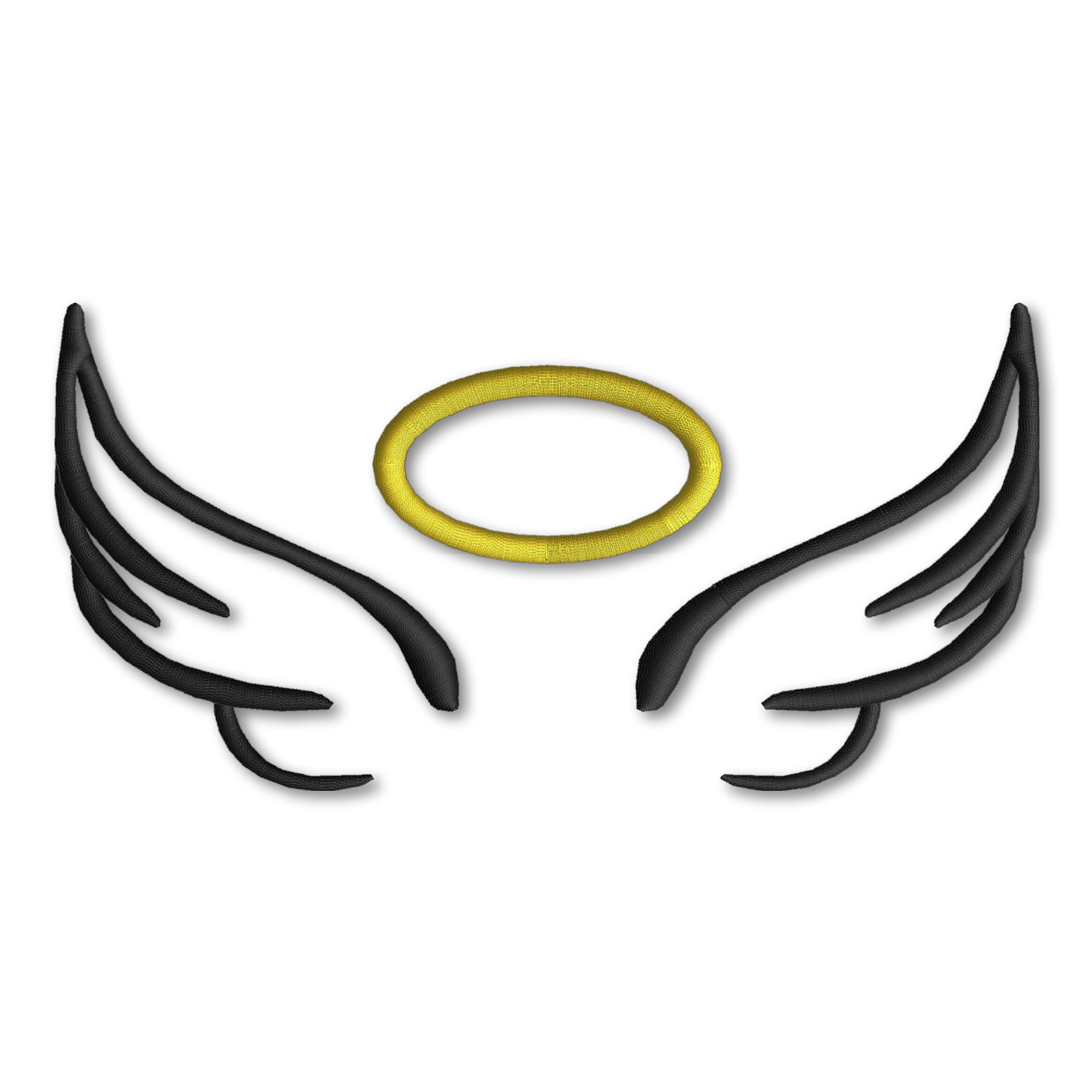 Angel Wings Embroidery Designs Sketch Machine Instant Digital Download