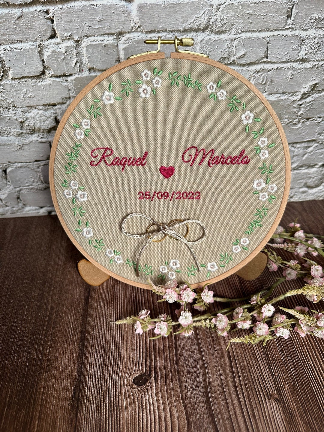Embroiding Ring 22 Cm Ring Frame for Wedding. Embroidery and Personalized. Wedding ...