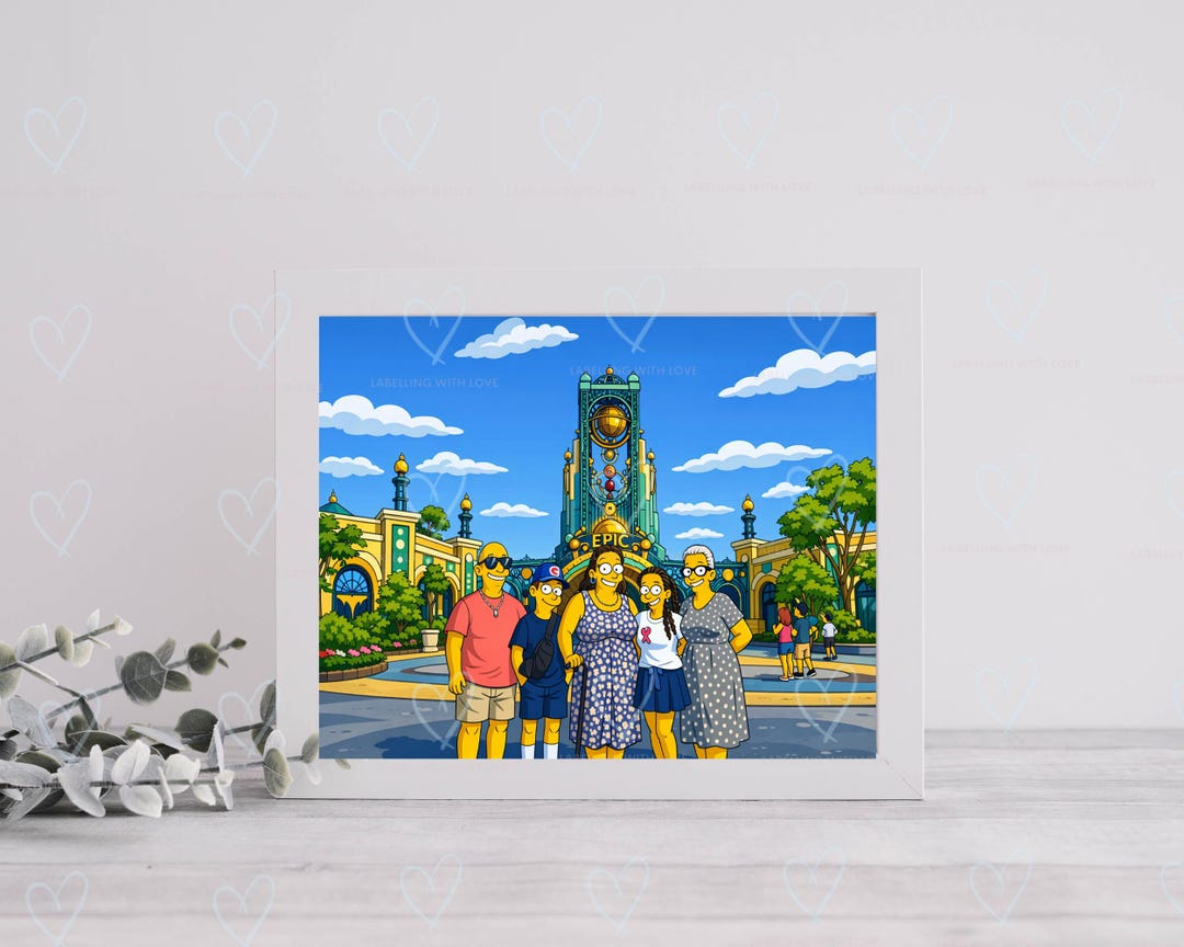 Custom Simpsons Portrait | Simpson Home Decor | Personalised Simpson ...