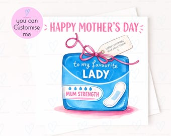 Funny Mothers Day Card – Pelvic Floor Joke Card – Mum Strength Card – Rude Mum Card – New Mum Humour Card – Cheeky Mothers Day Card