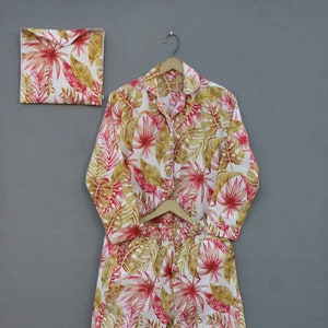 Handblockdruck Baumwolle Pyjama Set: Indian Summer Nachtwäsche