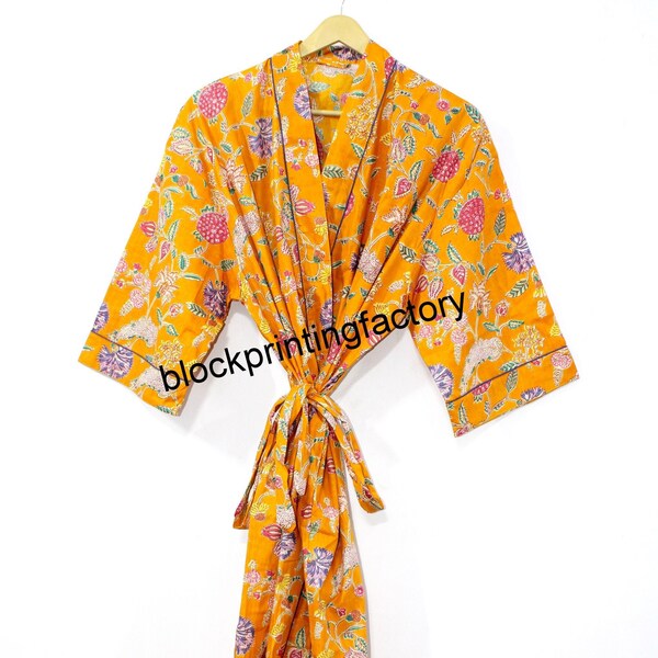 Cotton Kimono Robe Etsy