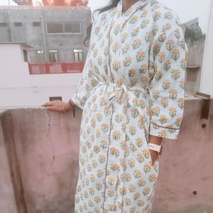 Block Print Kimono, Hand Block Print Kimono, Indian Cotton Kimono, Kimono Robe, Cotton Robe, Block Print Cotton Bathrobe, Indian Robes.