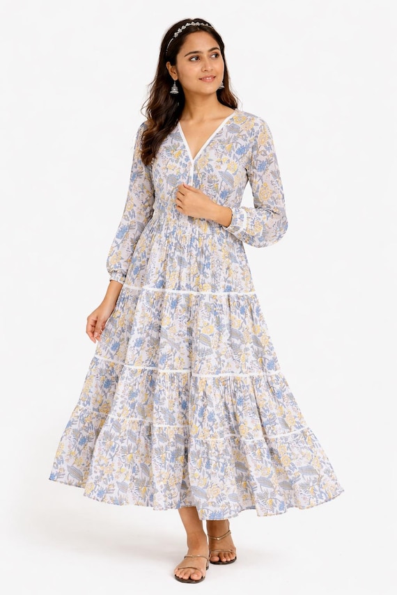 princess polly baby blue dress Lace Splice White Boho Maxi Dress Brianna