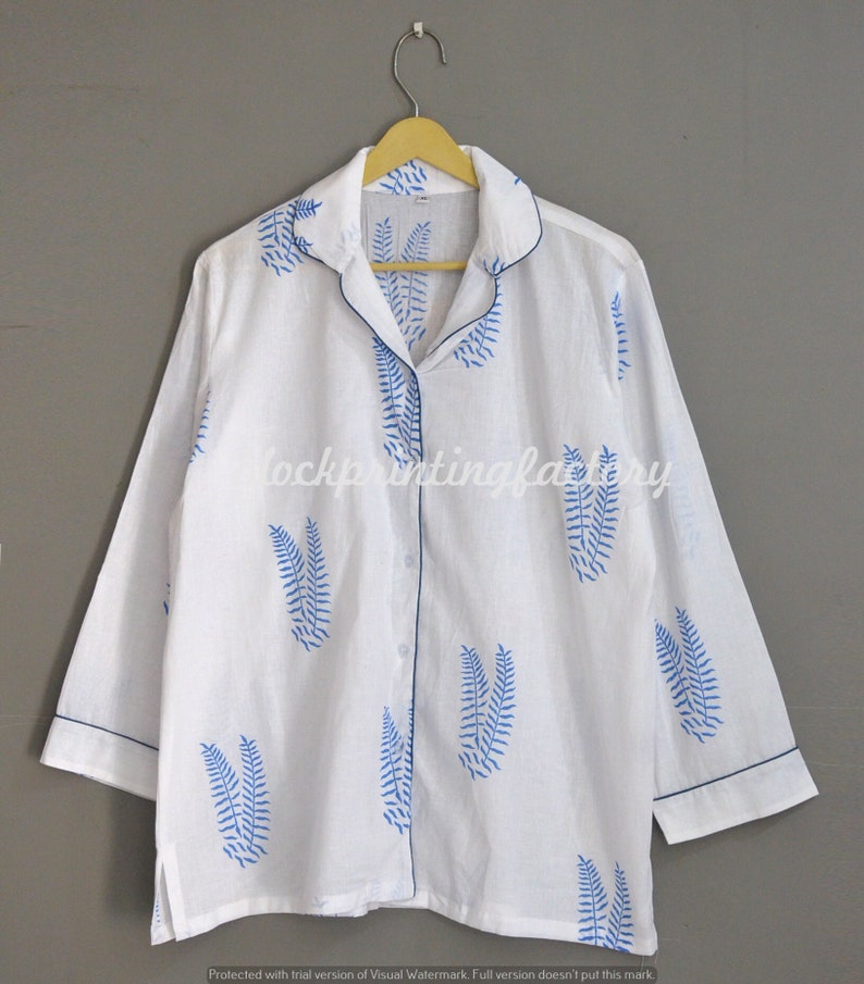 Anokhi Printed Cotton Pyjama Set, Indian 100 Pure Cotton Pyjamas