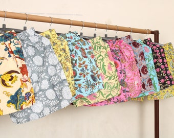 Hand Block Printed Cotton Pajama Shorts: Soft Indian Summer Wear