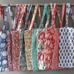 Cotton Hand Block Print Marketing Bags, Wholesale Lot Carry Bag, Shopping Bags, Daily Shoulder Bags, Gift For Her zdjęcie 4