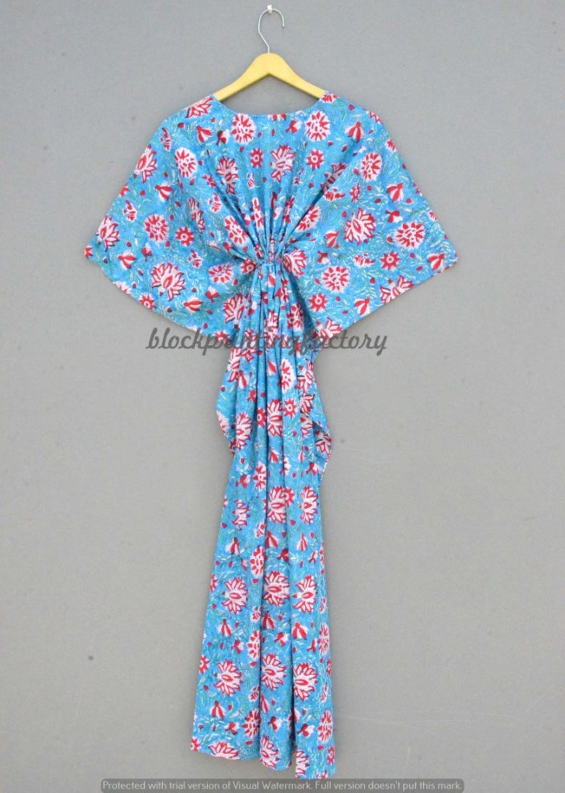 Women Dress Long Caftan Dress Beach Cover Up Cotton Maxi Etsy