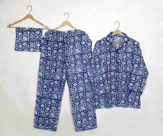 Nuovo set pigiama alla moda in cotone, set in cotone indiano, set