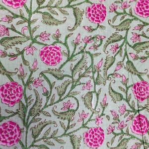 Hand Block Printed Cotton Sundress: Floral Indian Summer Dress Pattern 6