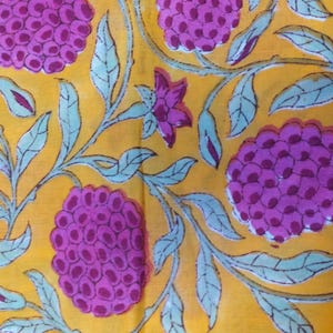 Hand Block Printed Cotton Sundress: Floral Indian Summer Dress Pattern 4