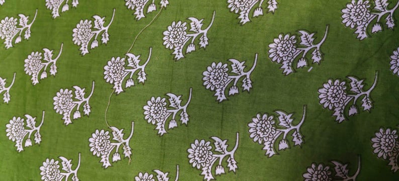 Hand Block Printed Cotton Sundress: Floral Indian Summer Dress Pattern 2
