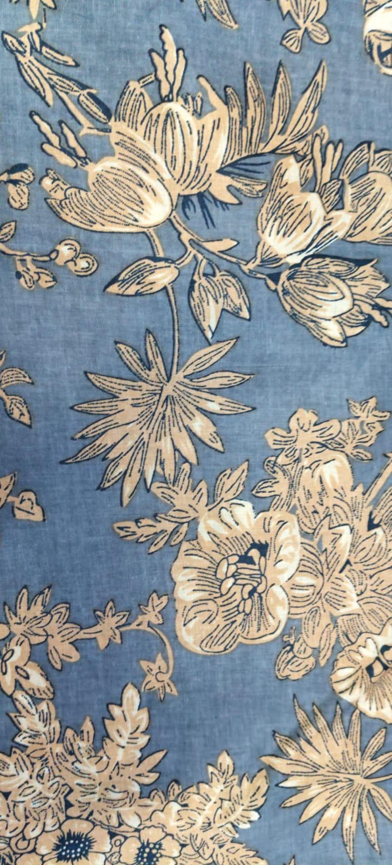 Hand Block Printed Cotton Sundress: Floral Indian Summer Dress Pattern 5