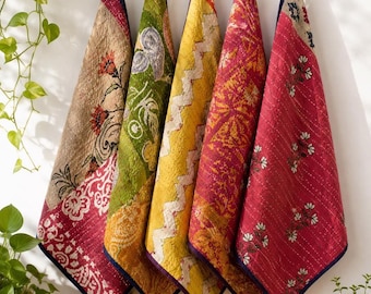 Kantha Hanky – Handmade Indian Traditional Cotton Handkerchief