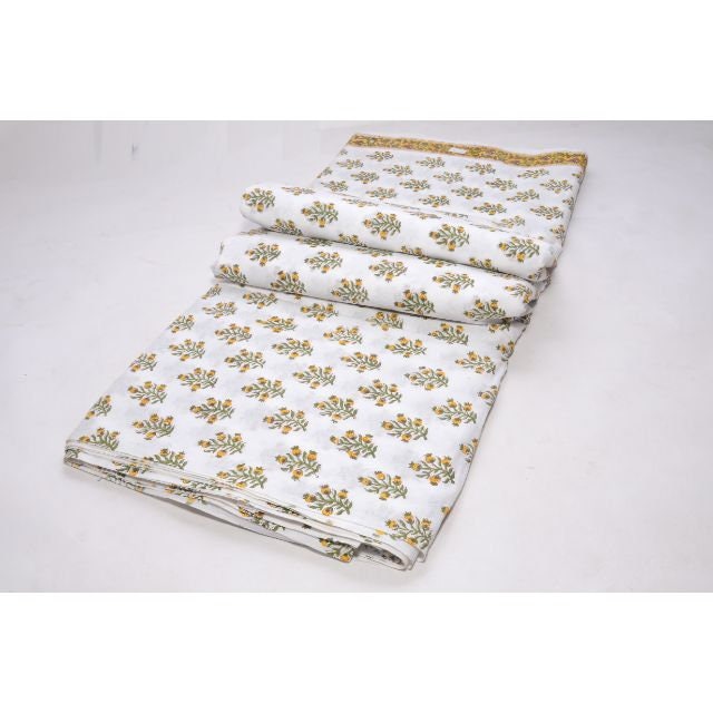 Bindaas Hand Block Art Print Natural Dyed Cotton Fabric 08