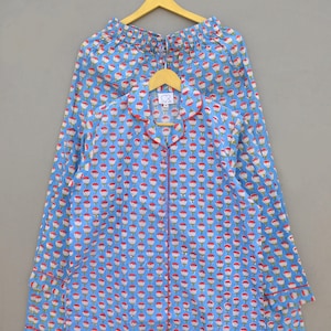 Bomullspyjamaset för kvinnor, hemkläder, bekväm pyjamas.