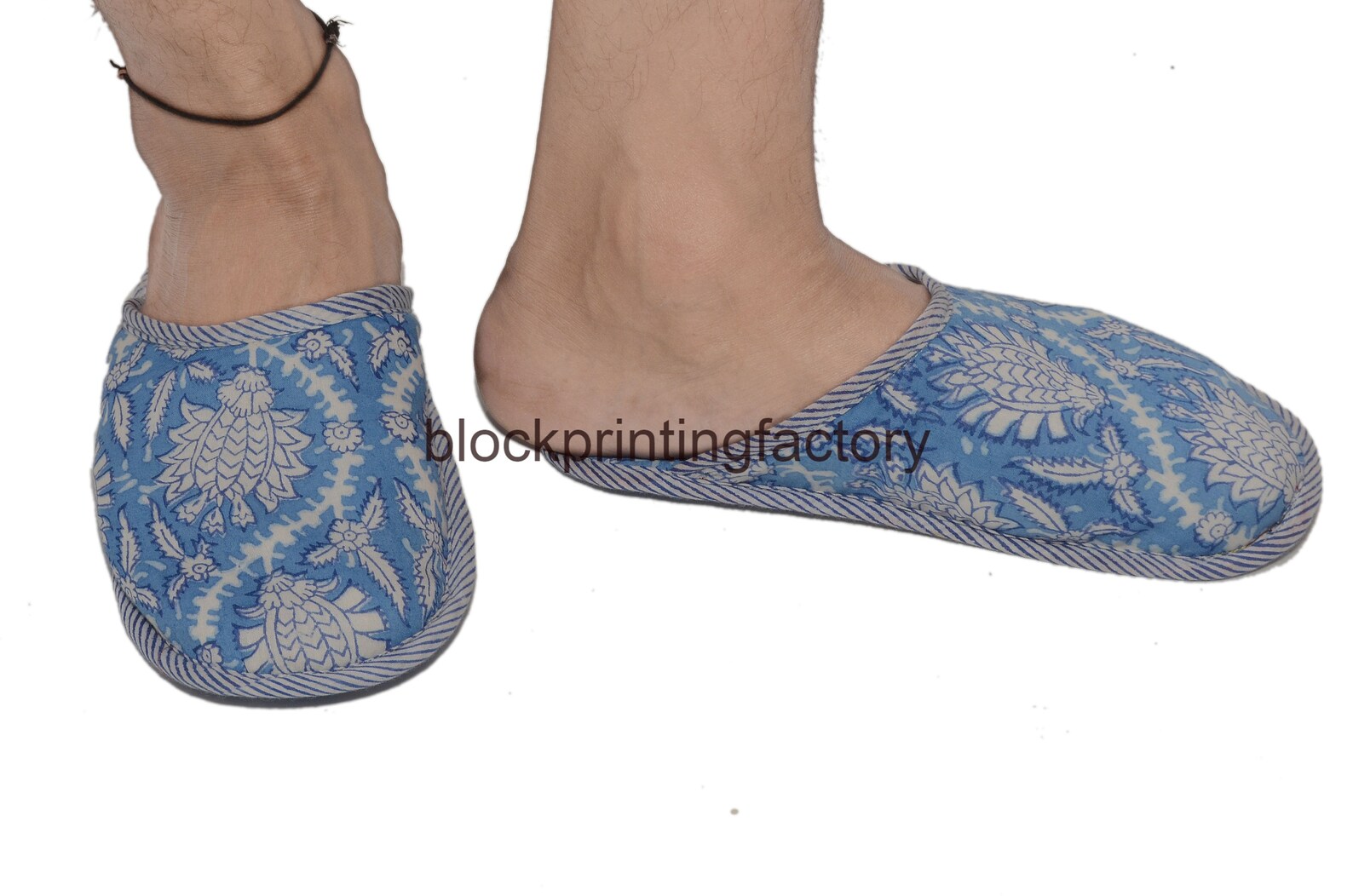 Cotton Quilted Washable Indoor Slippers Floral Soft Thin Light Etsy