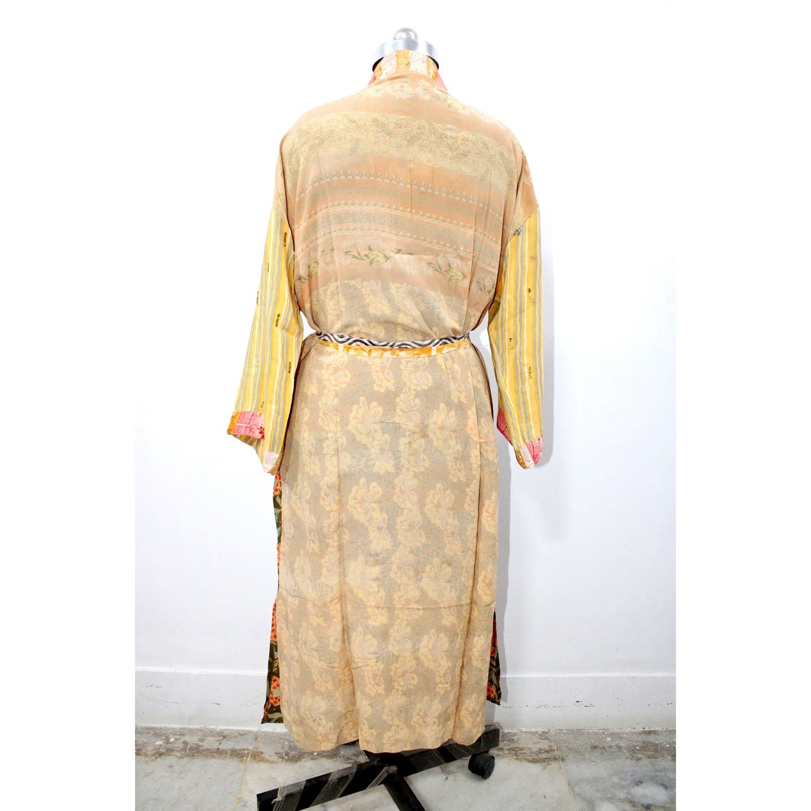 recycled sari silk robe