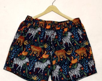 Hand Block Printed Cotton Shorts: Wholesale Lot, Indian Summer Nightwear