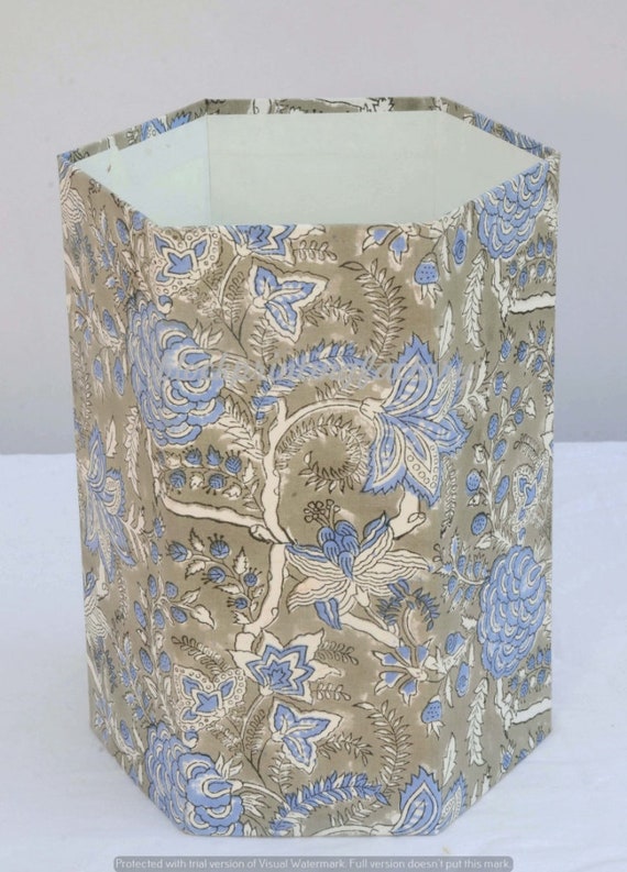 New Waste Bin Study Room Dustbin Handblock Printed Dust Bin Etsy