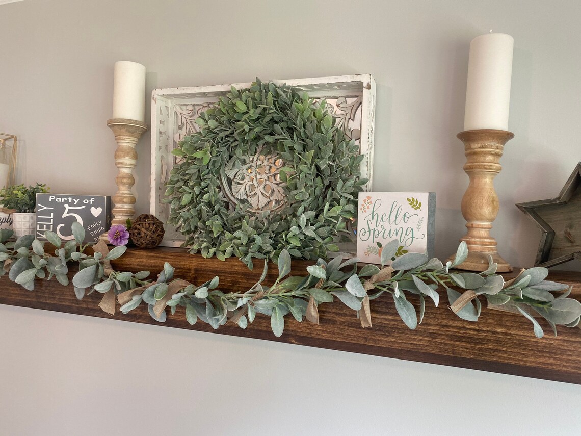 Home Decor/Lambs ear and burlap garland Etsy