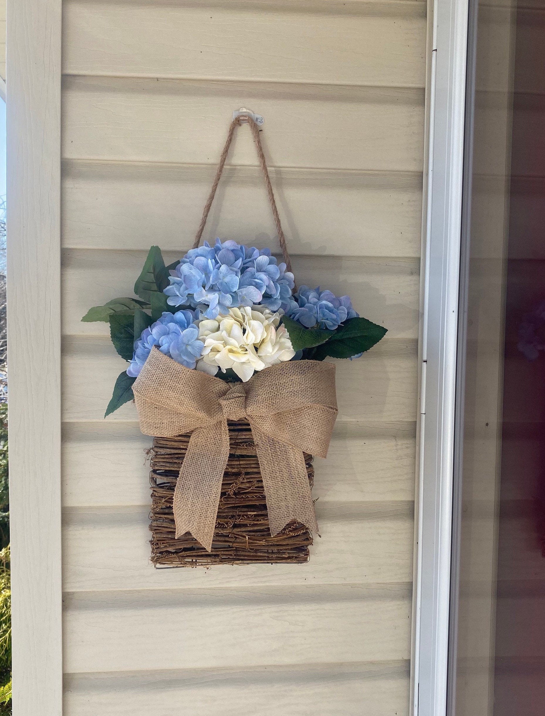 Front Door Basket/Floral Hanging Basket Etsy