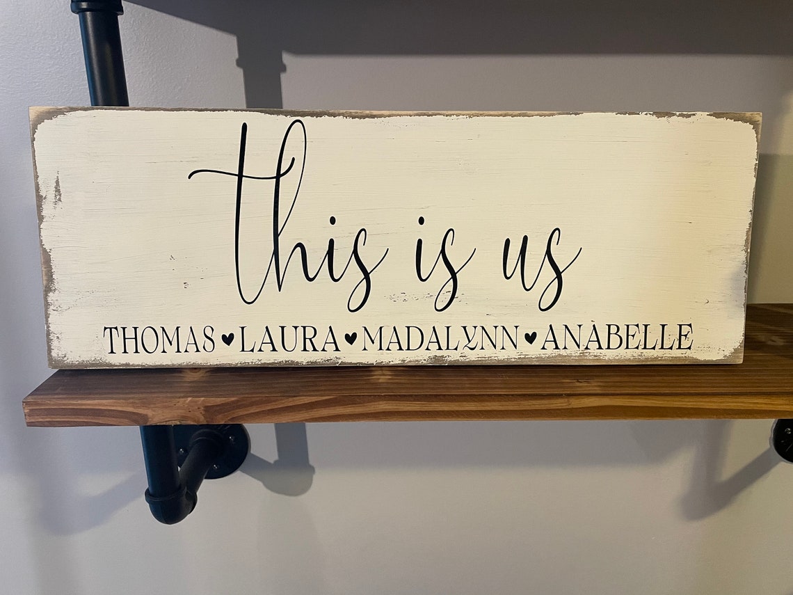 This is Us Family Sign Family Sign Wooden This is Us Sign Etsy