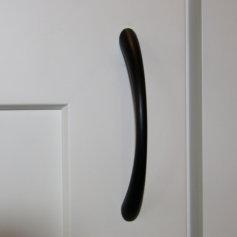 Curve Bow Cabinet Handle Pull Black Rustic Kitchen Cabinet Pull Handle Door Handles Dresser Handles Drawer Pull Handles Furniture Hardware