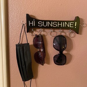 Unique Modern Wall Organizer for eyewear, masks, and Keys