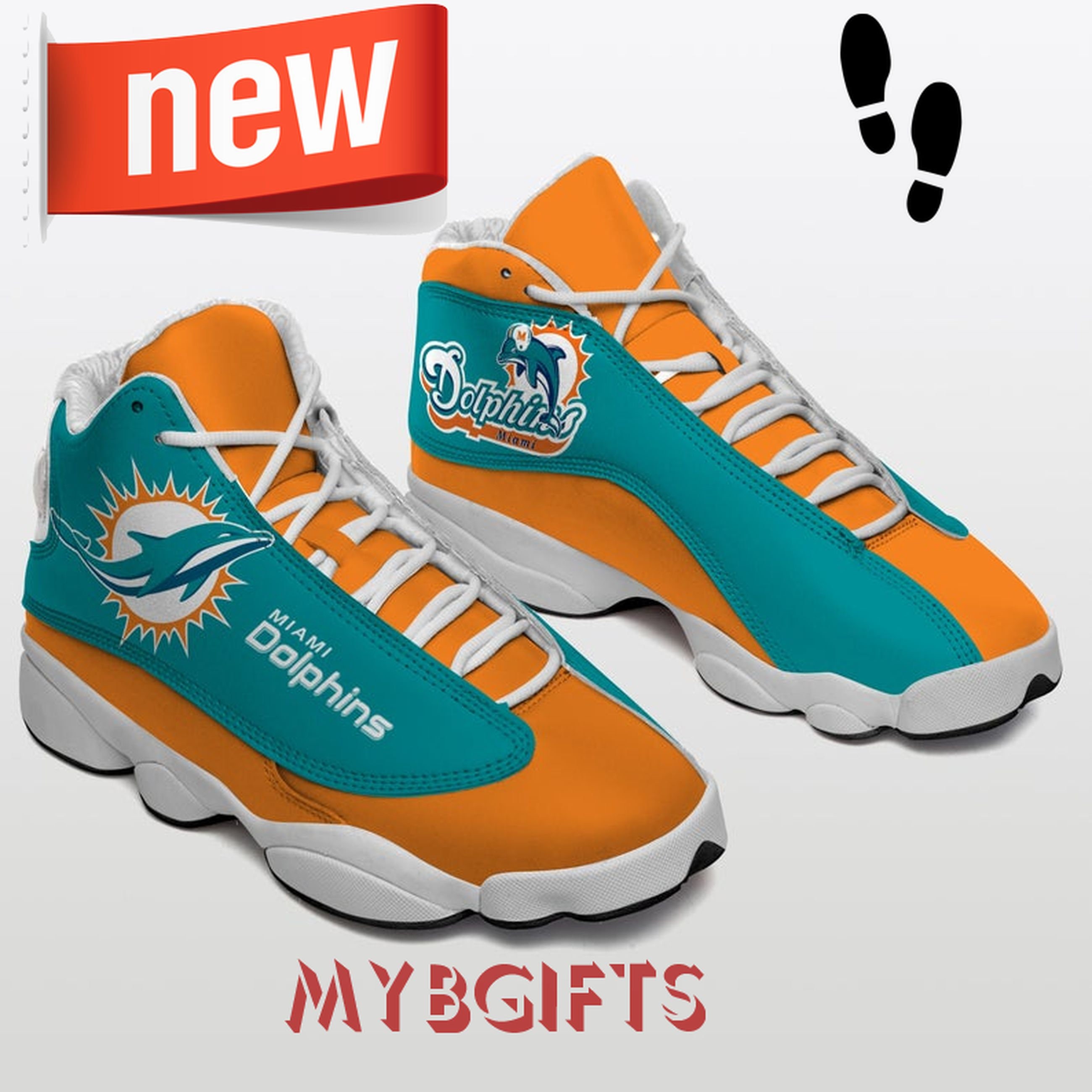 Miami Dolphins Air JD13 Miami Dolphins Shoes Miami Dolphins Etsy