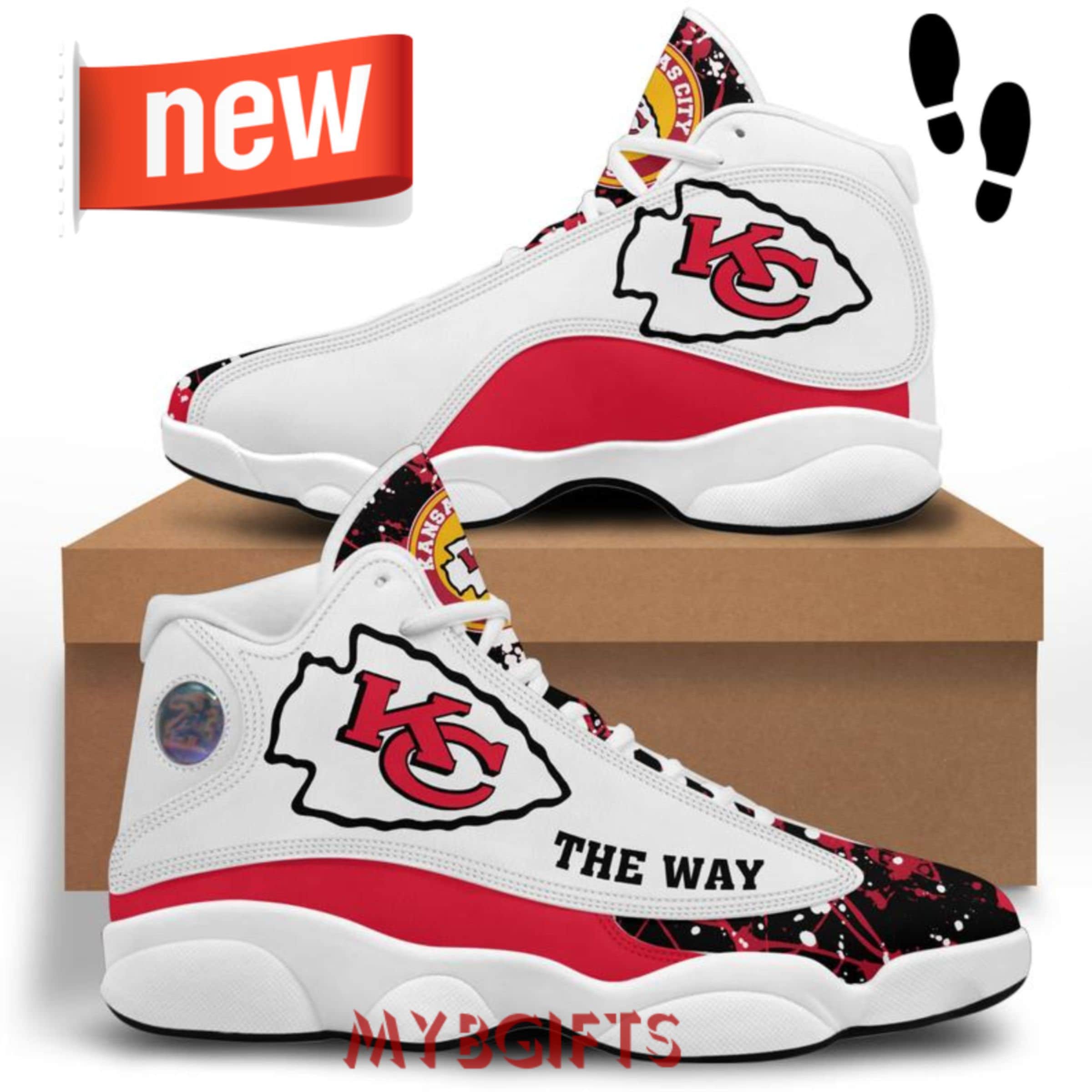 Kansas City Chiefs Air JD13 Kansas City Chiefs Shoes Kansas Etsy