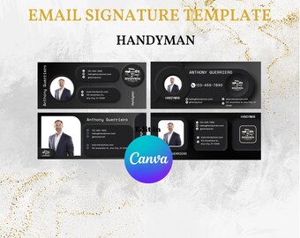 Luxury Email Signature Template, Realtor Branding/Canva