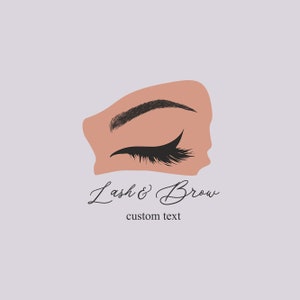 Lash Logo, eyelash logo, DIGITAL diy logo makeup logo, Premade Beauty Logo logo design, Makeup Artist Logo, Eyelash Logo Design rainbow