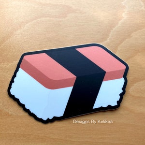 Hawaii Spam Musubi Aufkleber | Hawaiian Snack | Musubi | Hawaiian Local Food | Hydro-Flasche-Aufkleber | Laptop-Aufkleber | Journal-Aufkleber