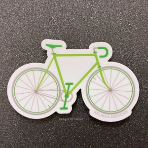 Fixie Bike sterben geschnitten Vinyl Aufkleber | Feste Bike-| Fahrrad-Aufkleber | Grüner Fahrradaufkleber | Feste Getriebe Fahrrad Aufkleber | Hydro-Flasche-Aufkleber