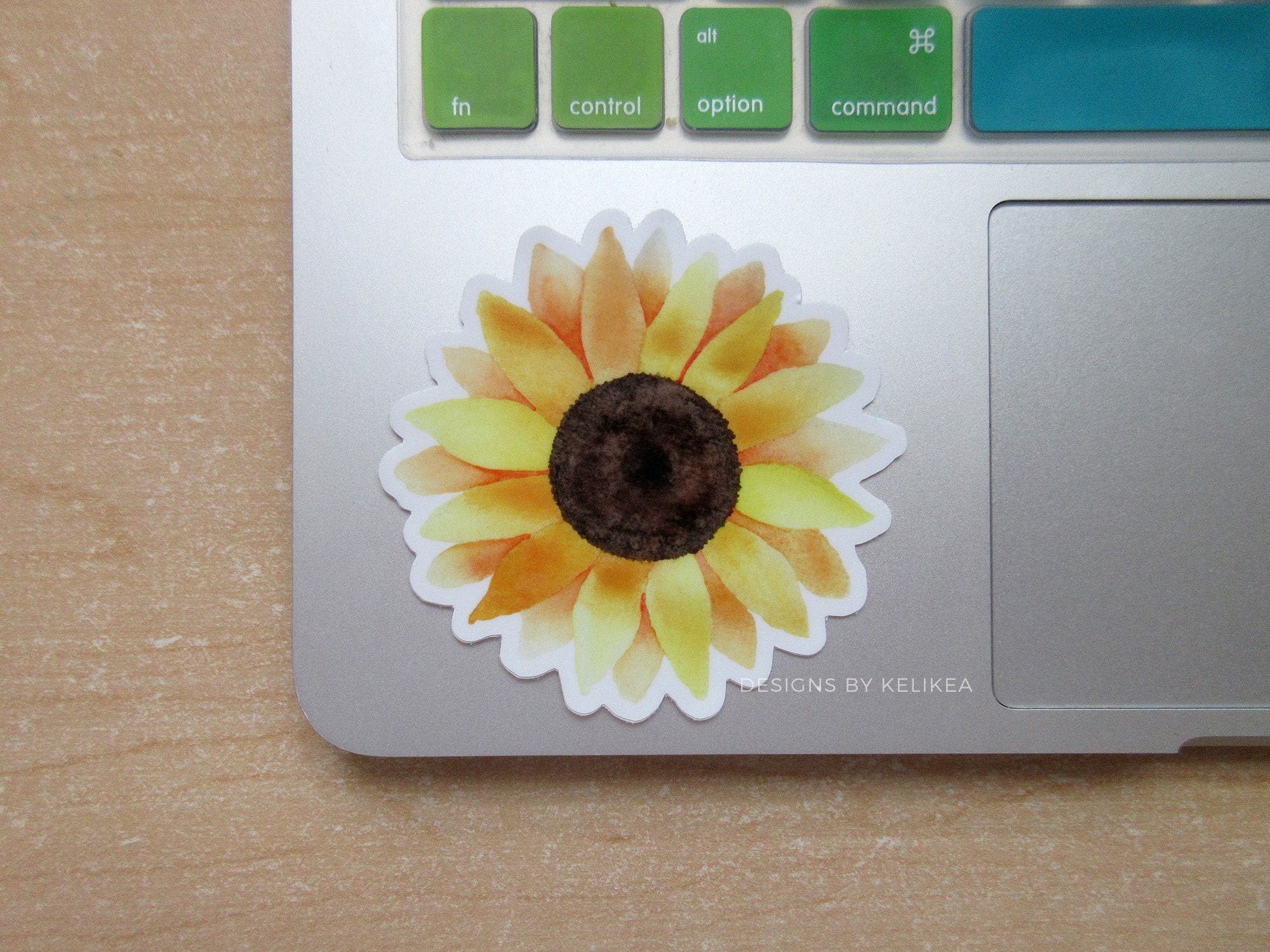Watercolor Sunflower Premium Vinyl Matte Sticker | Art Sticker ...