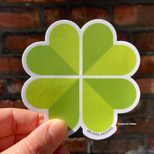 Four Leaf Clover Sticker | Clover Sticker | Lucky Sticker | Saint Patrick&#39;s Day Sticker | Shamrock Sticker