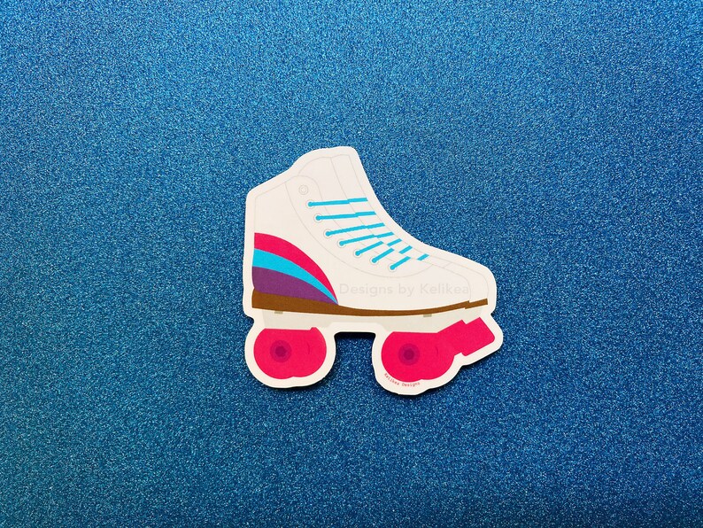 Roller Skate Sticker Vinyl Sticker 80s Sticker Retro Etsy