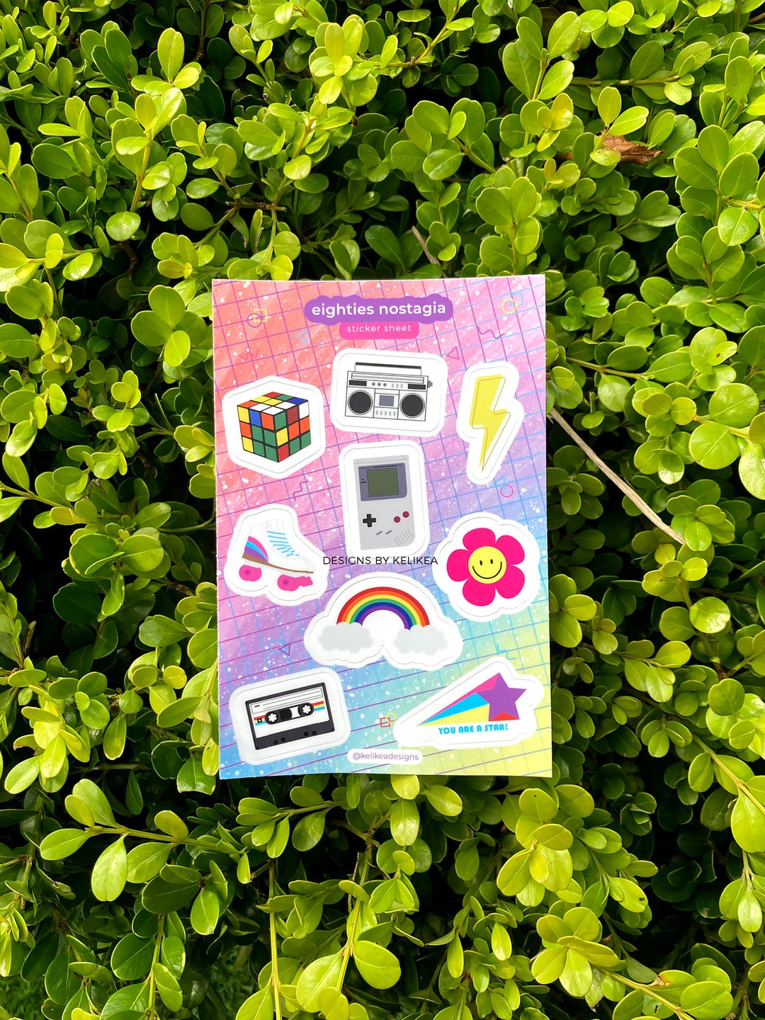 Vinyl '80s Nostalgia Sticker Sheet 4x6 | Bullet Journal Stickers ...