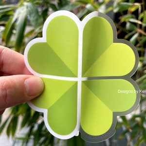 Clear Four Leaf Clover Sticker | Clover Sticker | Lucky Sticker | Saint Patrick&#39;s Day Sticker | Shamrock Sticker