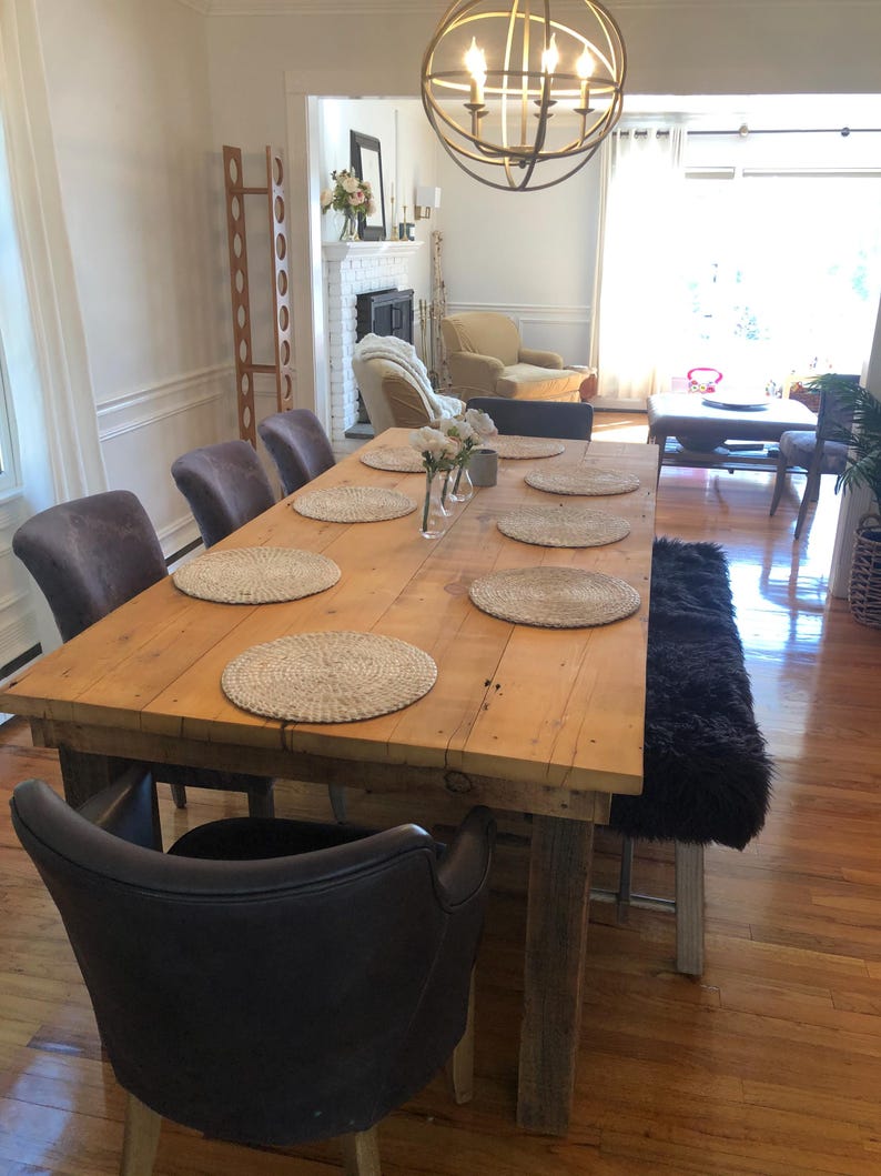 Handmade Reclaimed Barn Wood Farmhouse Dining Table - Etsy