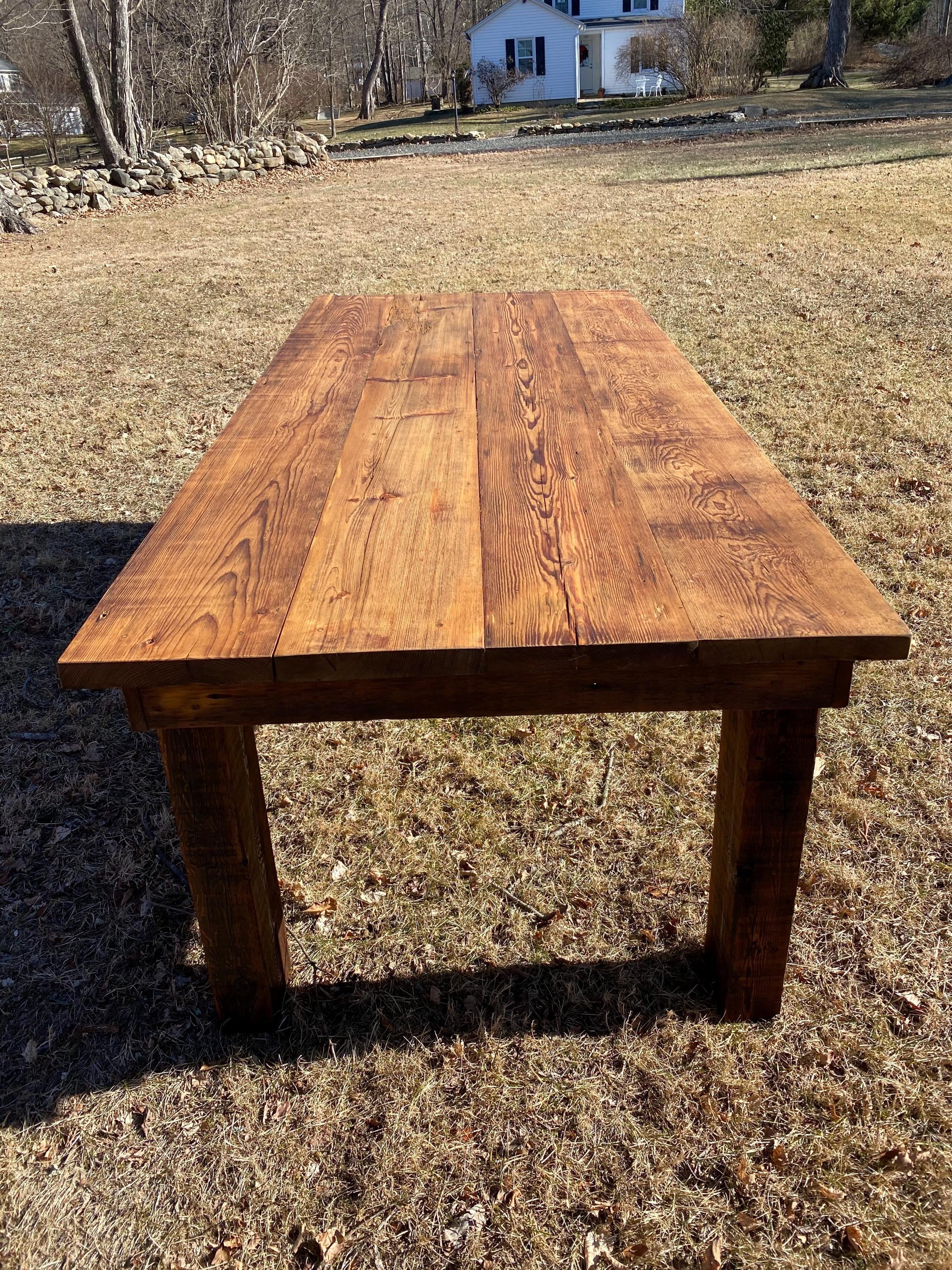 Handmade Reclaimed Barn Wood Farmhouse Dining Table - Etsy