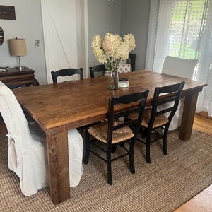 Handmade Farmhouse Dining Table Made from Reclaimed Local Barn Wood