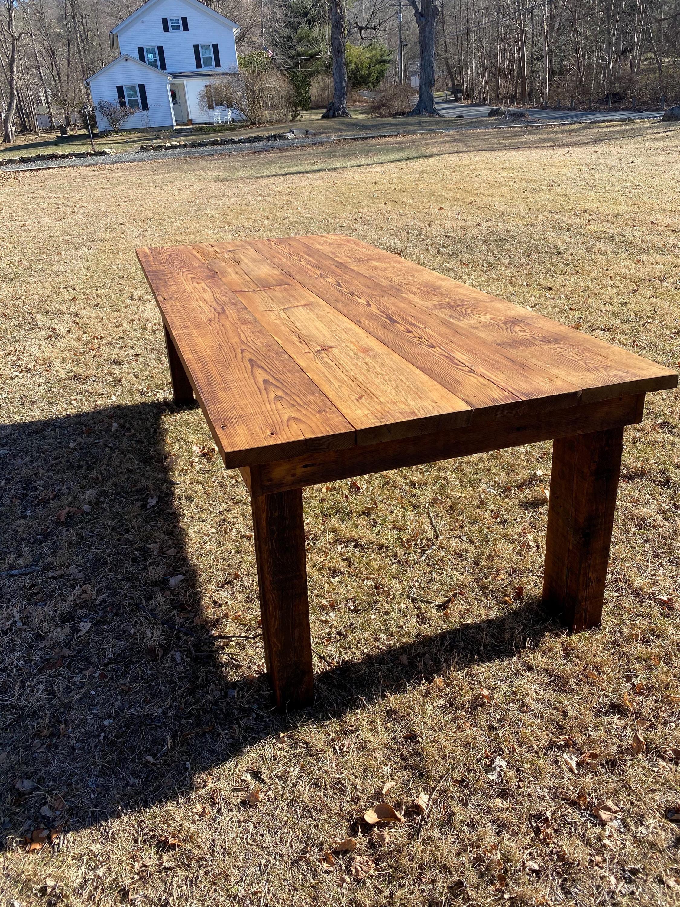 Handmade Reclaimed Barn Wood Farmhouse Dining Table - Etsy