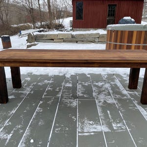 Outdoor Handmade Farmhouse Dining Table Made from Reclaimed Local Barn Wood
