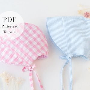 Patron PDF de bonnet pour bébé, Bonnet de bébé, Tutoriel de bonnet pour bébé, Patron de bonnet pour bébé de 0 à 24 mois