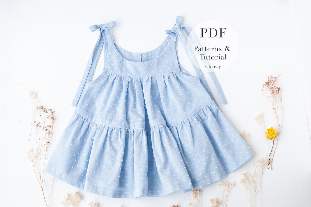 Ruffle Dress PDF Sewing Pattern: Toddler & Kids (2-12 Years) - Etsy