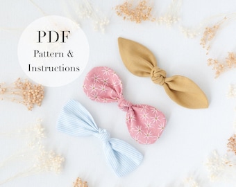 Knot Bow Sewing Pattern: Baby Headband, 3 Sizes (PDF Pattern)