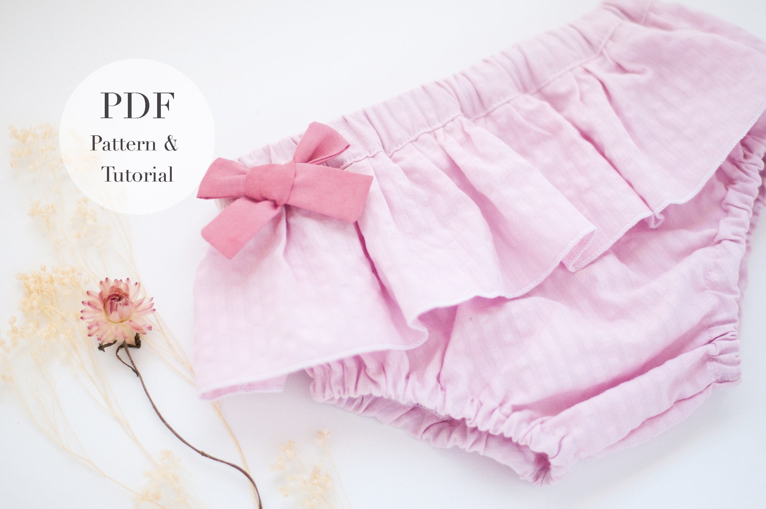 Baby panty PDF sewing pattern | Bloomer PDF pattern & tutorial l Diaper Cover | Toddlers panties PDF Sewing Pattern l Sizes 1 to 36 months
